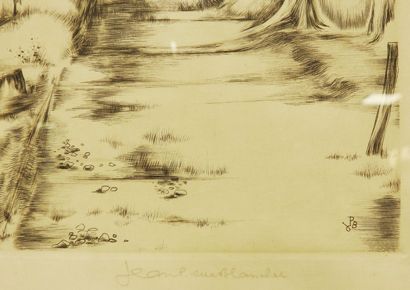 null Jean-Pierre BLANCHET (1929-1972)

Landscape with a bung

Burin on Japanese paper...