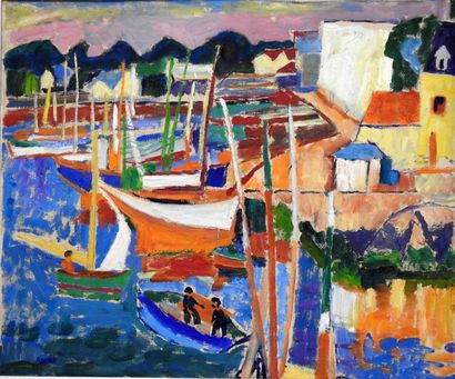null 
André BEAUCÉ (1911-1974),



Port of a Mediterranean village




Oil on canvas




54...