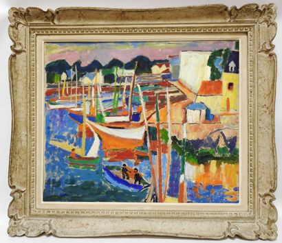 null 
André BEAUCÉ (1911-1974),



Port of a Mediterranean village




Oil on canvas




54...