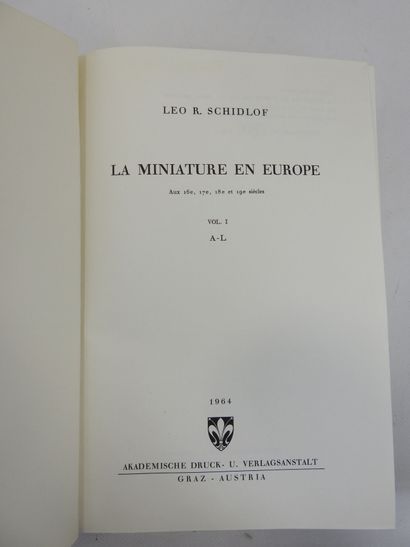 null SCHIDLOF Léo R. La miniature en Europe. Akademische Druck- U. Verlagsanstalt....
