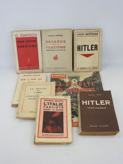 null [MILITARIA] Lot de 8 vol. thème fascisme et nazisme. En l'état. Usures