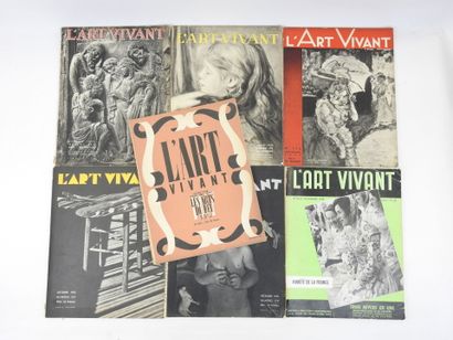 null L'ART VIVANT- revue mensuelle. Paris. 1933-1938. 14 revues dont le numéro 216...