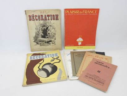 null ARTS DECORATIFS : lot de 5 revues dont Art et décoration 1939 et Plaisir de...