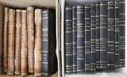 null [MILITARIA- HISTOIRE] : Carton de 17 livres dont cours de Polytechnique 1873-1875...