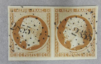 null France 

Postage stamps n°9 Republic in pair with margin great luxury certified...