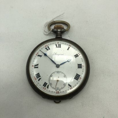 null LONGINES montre à gousset en acier vers 1923 D.50mm Semble ne pas fonctionner,...