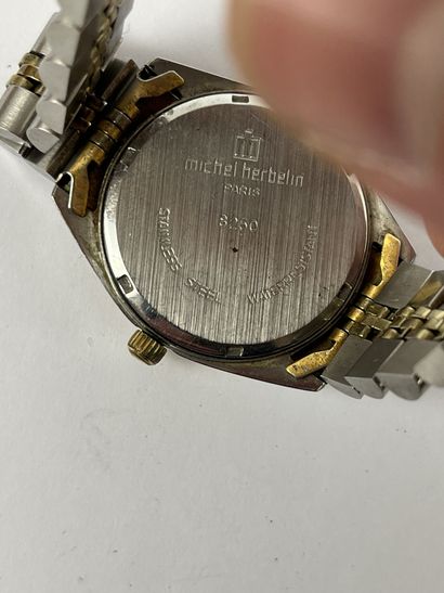 null MICHEL HERBELIN Paris: Men's stainless steel bracelet watch with round dial,...