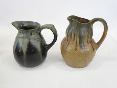 null DENBAC, Stoneware jug signed under the base " Denbac " and numbered 450

Height...