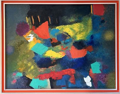 Roland BIERGE (1922-1991) 
Painting n°1030....