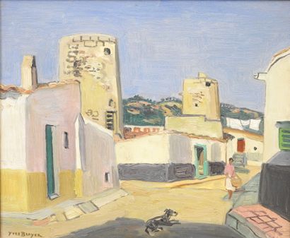 Yves BRAYER (1907-1990): Street of the mills...