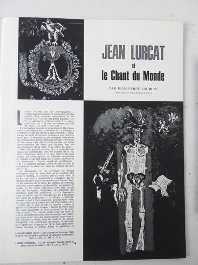 null Jean LURCAT, the song of the world. Two booklets. Museum Jean Lurcat, former...