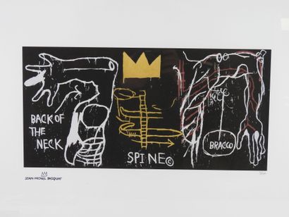 null Jean-Michel BASQUIAT (1960-988). Back of the neck, spine, braco. Color proof...