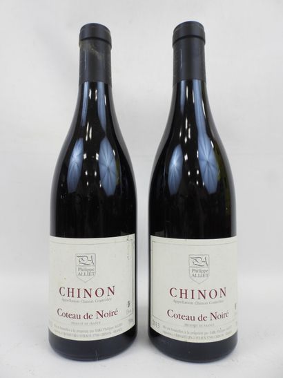 null 2 bouteilles Chinon Coteau de noiré Philippe Alliet 2013. Frais judiciaires...