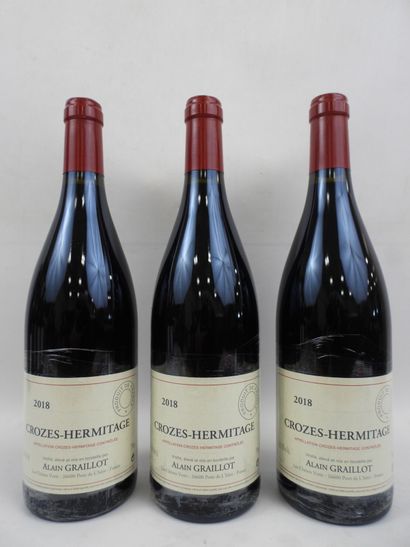 null 3 bouteilles Croze Hermitage rouge. Domaine A. Graillot. 2018