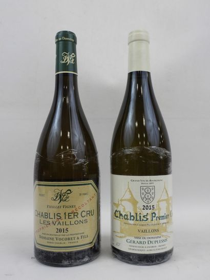 null 2 bouteilles Chablis Vaillous : 1 Duplessis et 1 Vocoret. 2015