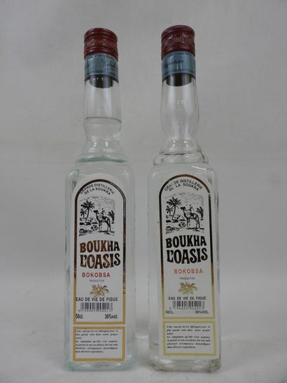 null 2 bouteilles Boukha l'Oasis eau de vie de figue