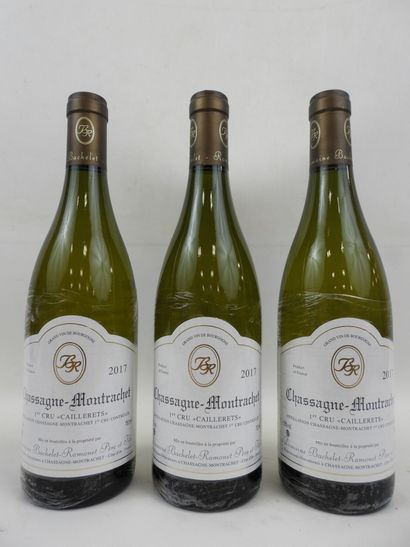 null 3 bouteilles Chassagne Montrachet Cailleret Bachelet Ramonet. 2017