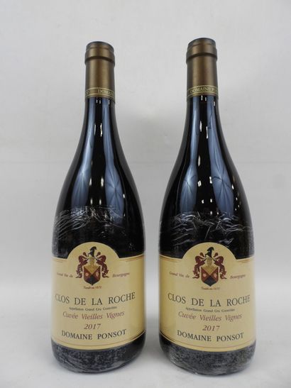 2 bouteilles Clos de la Roche Vieilles Vignes...