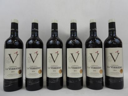 6 bouteilles Château la Verrière. 2016