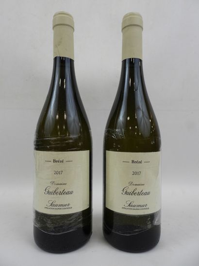 null 2 bouteilles Saumur blanc 100% Chenin Brezé Guiberteau. 2017