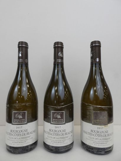 3 bouteilles Hautes cotes de Beaune Blanc...