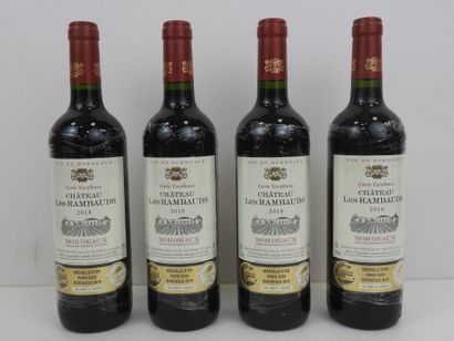 4 bouteilles Château les Rambards. Médaille...