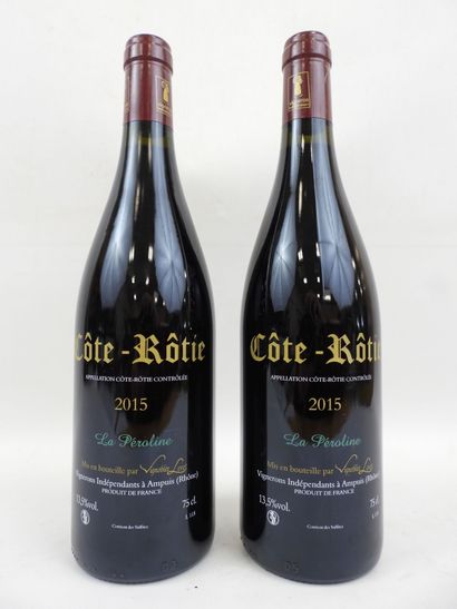 null 2 bouteilles Cote Rotie La Peroline. Domaine Levet. 2015
