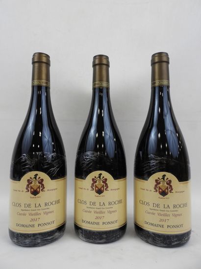 3 bouteilles Clos de la Roche Vieilles Vignes...