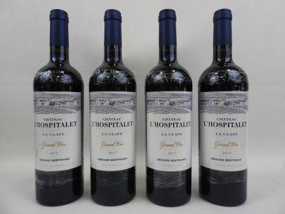 null 4 bouteilles Château l'Hospitalet AOP La Clape. 2017 Domaine G. Bertrand. 1er...