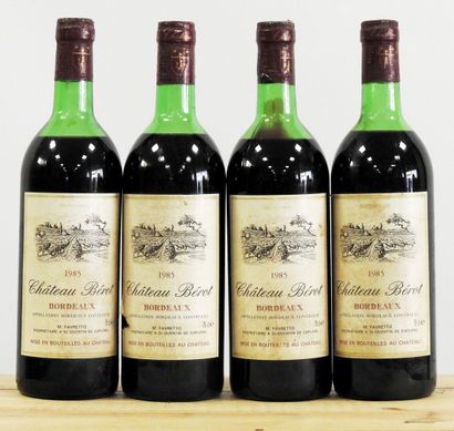 4 bouteilles 
Château Bérot - Bordeaux -...