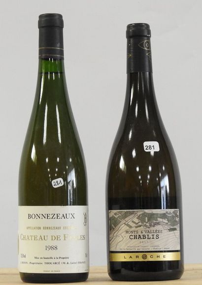null 2 bouteilles 

1 Chablis - 2017 - Monts et Vallées - Laroche

1 Châteaux de...