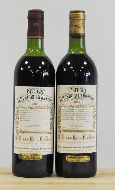 null 2 bouteilles 

Château Balestard La Tonnelle

1983

GCC Saint Emilion

Niveaux...