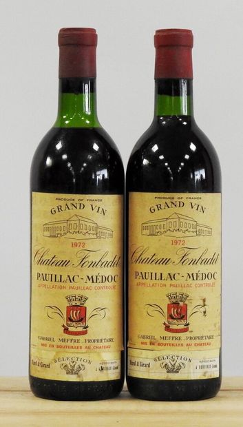 null 8 bottles 

Château Fonbadet

1972

Pauillac

Levels between very slightly low...
