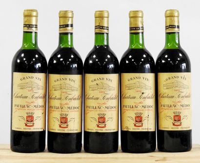 null 5 bottles 

Château Fonbadet

1972

Pauillac

High shoulder levels

Worn labels,...