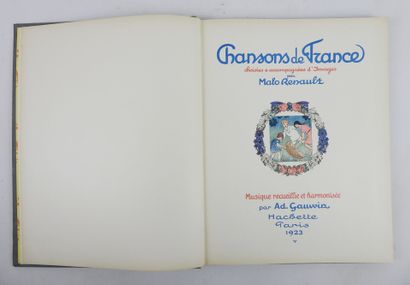 null RENAULT (Malo). Chansons de France. Paris, Hachette, 1923. Album cartonnage...