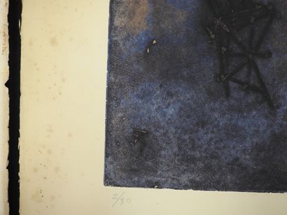 null Helen Elizabeth PHILLIPS (1913-1994): Structure (1963). Etching in colors. Signed,...