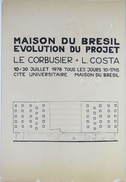 null House of Brazil, evolution of the project. LE CORBUSIER - L. COSTA. 10/30 July...