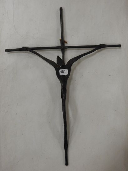 null 
THE CRAFTSMEN OF MAROLLES AND LOIR-ET-CHER: Christ in blackened iron. Mark...