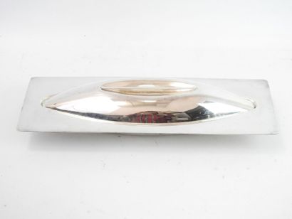 null Lino SABATTINI (1925 - 2016): Covered serving bowl in silver-plated metal of...