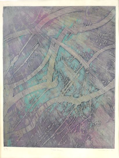 null Stanley William HAYTER (1901-1988): Tropie Stream. Etching in colors. Signed,...