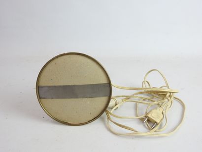 null Lamp stand with two lights in brass and white lacquered metal. H: 34 cm (el...
