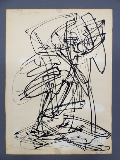 null 
Stanley William HAYTER (1901-1988): Untitled. Ink on paper. Signed, dated 2.8.55...
