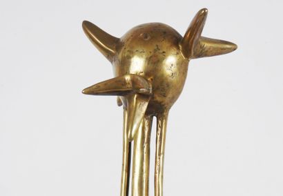 null 
Helen Elizabeth PHILLIPS (1913-1984): Fledgling. Sculpture in gilded metal...