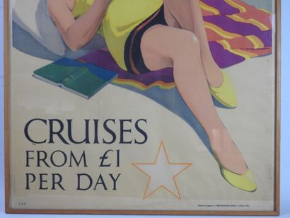 null WHITE STAR LINE: cruises from 1 per day. Affiche en couleurs imprimée chez The...