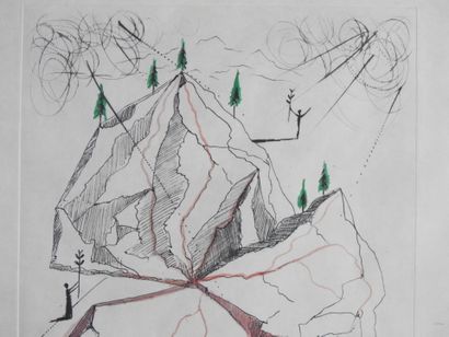 null Salvador DALI (1904-1989): Mountain of Peace. Plate from the series of Poems...