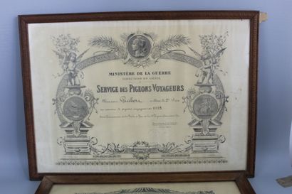 null DIPLÔMES. Médaille d'honneur de bronze avec diplôme attribuée par le ministère...