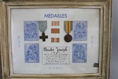 null DECORATIONS. Croix du combattant et médaille interalliée attribués à un tringlot...