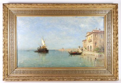 null Adolphe APPIAN (1818-1898, Jacques Barthélémy said): Venice, merchant boat and...