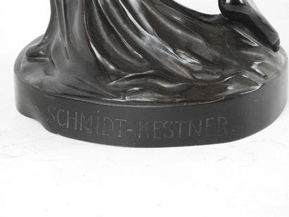 null Erich SCHMIDT-KESTNER (1877-1941) : Baigneuse. Bronze à patine foncée. Signé....