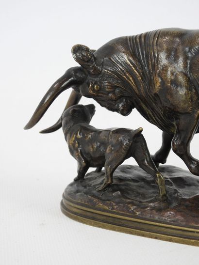 null D'après Edouard DELABRIERE (1829-1910) : sculpture en bronze à patine brun nuancé...
